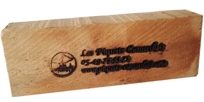 Bon de réduction en bois estampillé