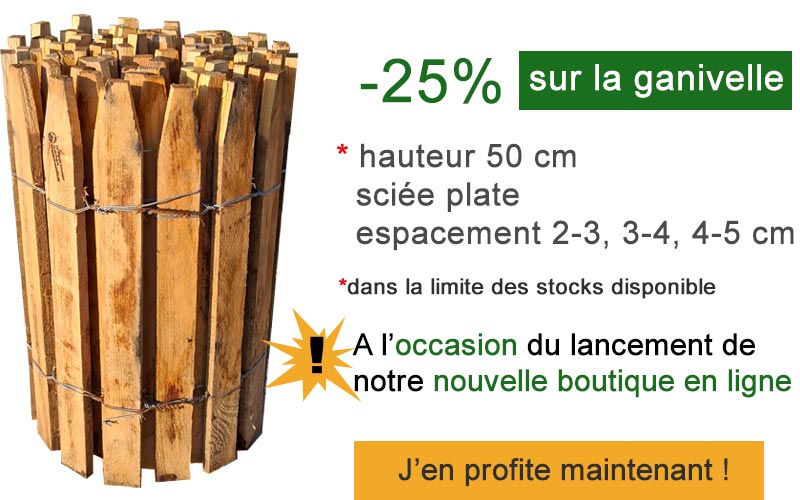 Image ganivelle hauteur 50 centimètres en promotion
