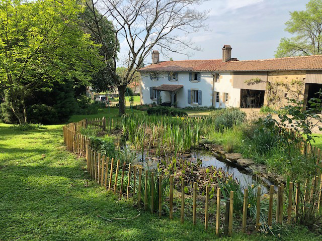 Ganivelle installée autour d'une marre Photo d'une marre naturelle entourée par une petite ganivelle de cinquante centimètres de hauteur